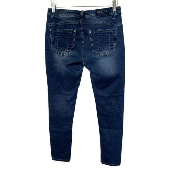 Grace In La Easy Fit Women's Jeans Mid Rise Size 28 (actual 30x28) - Picture 1 of 11